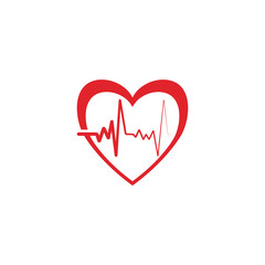 heart pulse Logo Template vector symbol