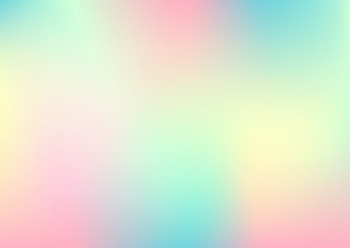 Holographic foil, pastel gradient abstract background. Vector illustration.