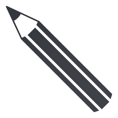 Vector Black Silhouette Icon - Drawing Pencil