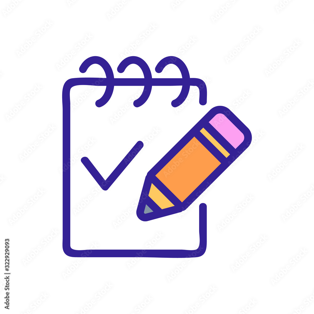 Poster exam testing icon vector. thin line sign. isolated contour symbol illustration