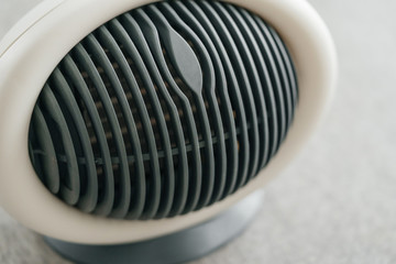 Air heater close up. Detail, macro, space for designer text.