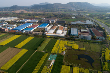 Aerial shooting of China's rural production and life scenes