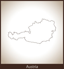 map of Austria