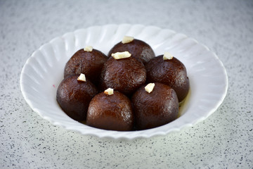Indian Dessert or Sweet Dish Gulab Jamun