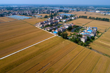 Aerial shooting of China's rural production and life scenes