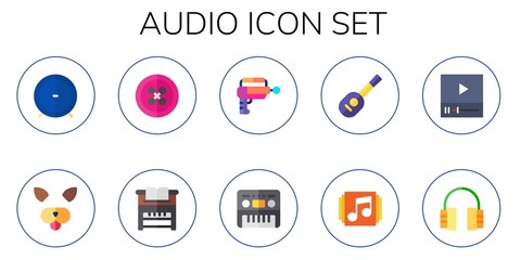 audio icon set