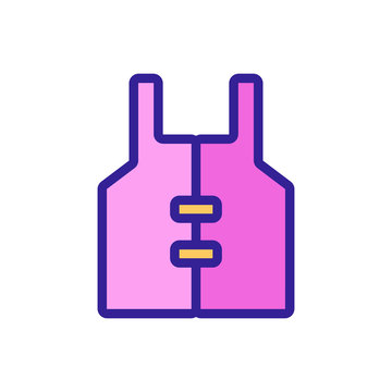 recommend clip art: Life jacket icon vector. Thin line sign. Isolated contour symbol illustration