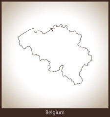 map of Belgium