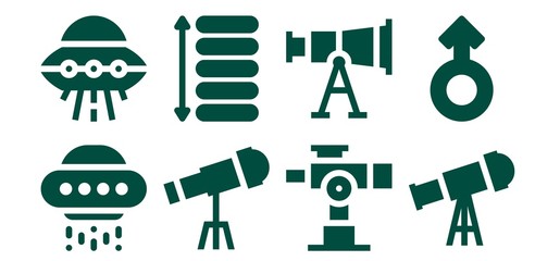 telescope icon set