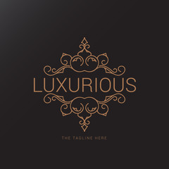 Fototapeta na wymiar Luxurious Logo with Premium Ornament