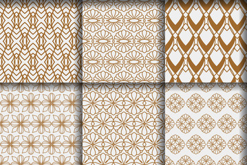 Set of Luxurious Seamless Pattern with Ornament