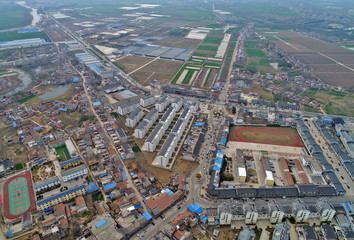 Aerial shooting of China's rural production and life scenes