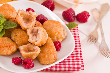 Banana fritters.