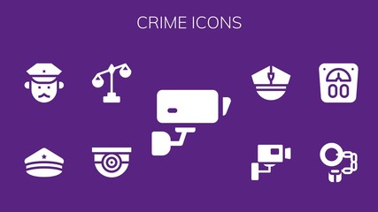 crime icon set