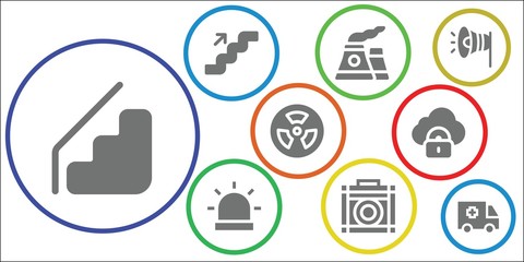 Modern Simple Set of alert Vector filled Icons