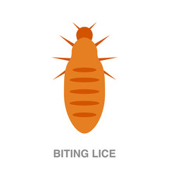 biting lice flat icon on white transparent background. You can be used black ant icon for several purposes.	