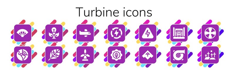 turbine icon set