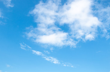 blue sky background with tiny clouds. panorama