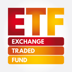 ETF - Exchange Traded Fund acronym, business concept background