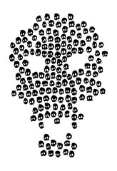 Totenkopfmuster aus vielen Totenköpfen