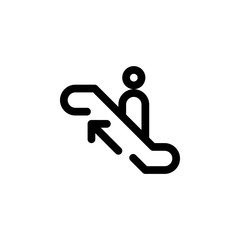 escalator icon for public sign. vector EPS10 Illustration