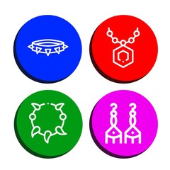 Set of pendant icons