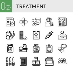 treatment icon set