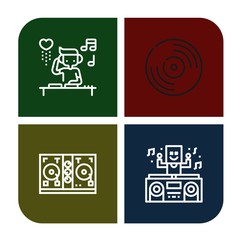 Set of turntable icons