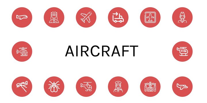 Set of aircraft icons