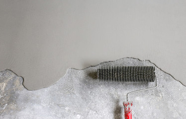 Fill screed floor repair and furnish, shallow dof