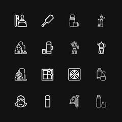 Editable 16 vacuum icons for web and mobile