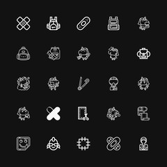 Editable 25 patch icons for web and mobile