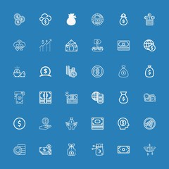 Editable 36 earning icons for web and mobile