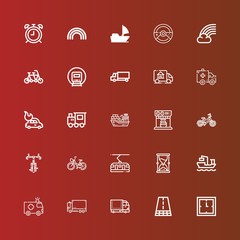 Editable 25 speed icons for web and mobile