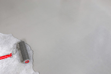 Fill screed floor repair and furnish, shallow dof