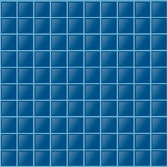 Seamless pattern of blue tiles for pool or bathroom flat vector illustration