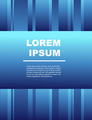 Obraz premium Brochure template design with blue geometric shapes flat vector illustration