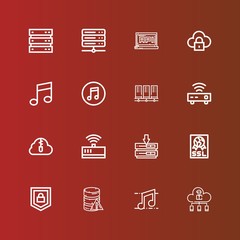 Editable 16 server icons for web and mobile