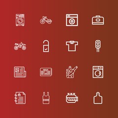 Editable 16 front icons for web and mobile