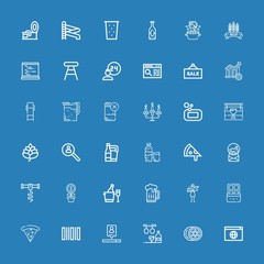 Editable 36 bar icons for web and mobile