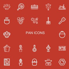 Editable 22 pan icons for web and mobile