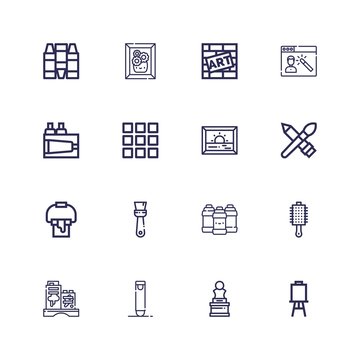 Editable 16 artist icons for web and mobile