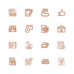 Editable 16 page icons for web and mobile