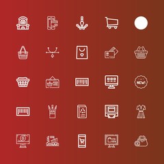 Editable 25 shopping icons for web and mobile