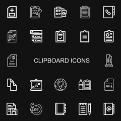 Editable 22 clipboard icons for web and mobile