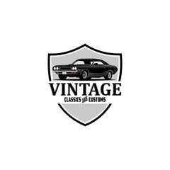 Vintage classic and custom logo vector