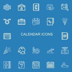 Editable 22 calendar icons for web and mobile