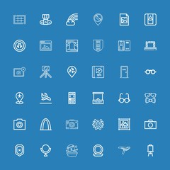 Editable 36 frame icons for web and mobile