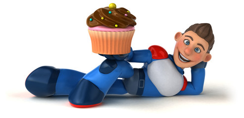 Super modern superhero - 3D Illustration