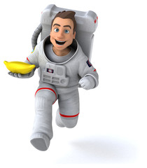 Fun astronaut - 3D Illustration
